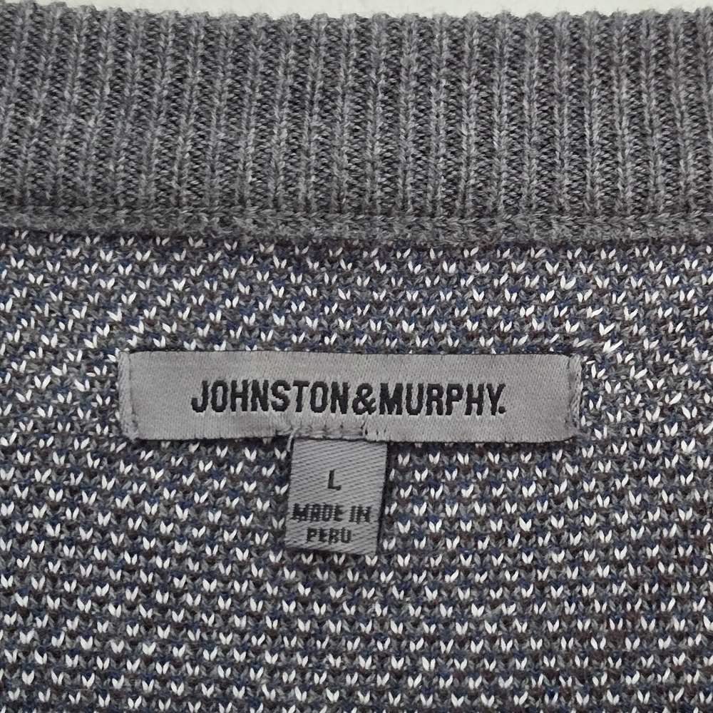 Johnston & Murphy Mens Sweater, Large Classic V-Neck Pullover Pima Cotton Casual - Picture 4 of 10